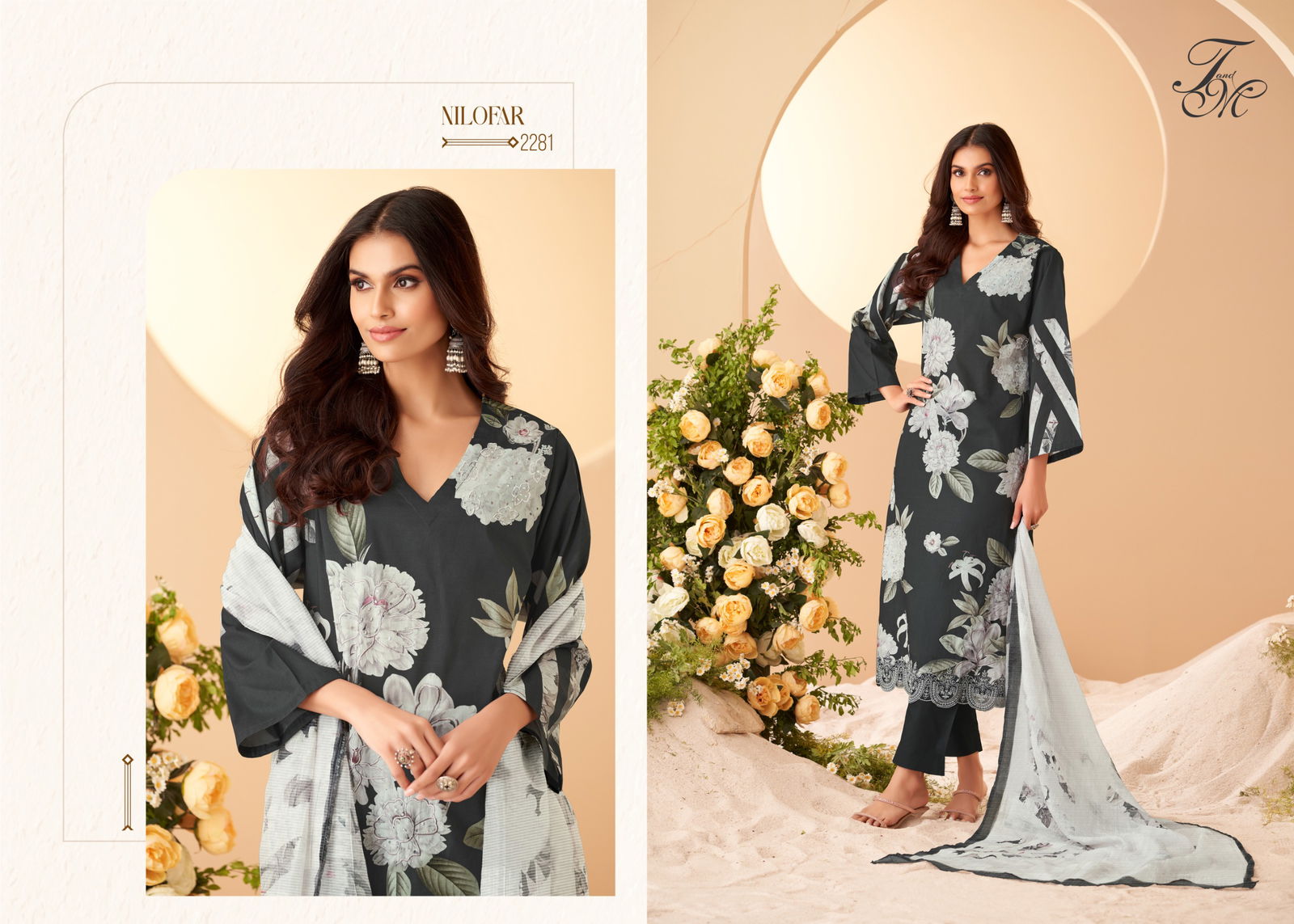 Nilofar By T And M Pure Organza Silk Printed Salwar Kameez Wholesale Price In Surat